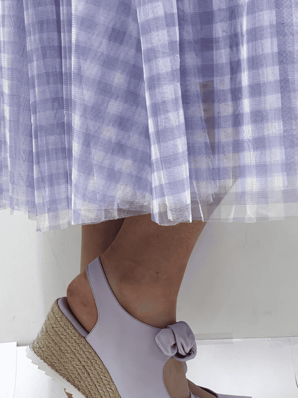 Purple Gingham Tulle Skirt - Image 2