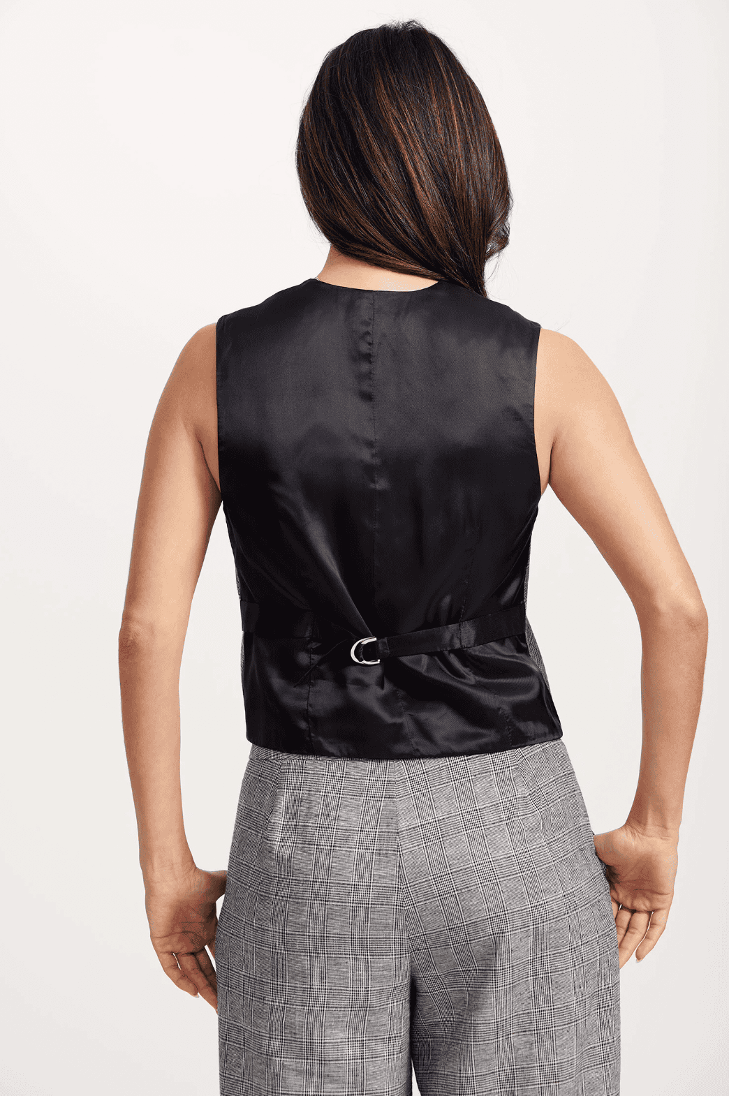Sophia Tailored Check Waistcoat - Image 3