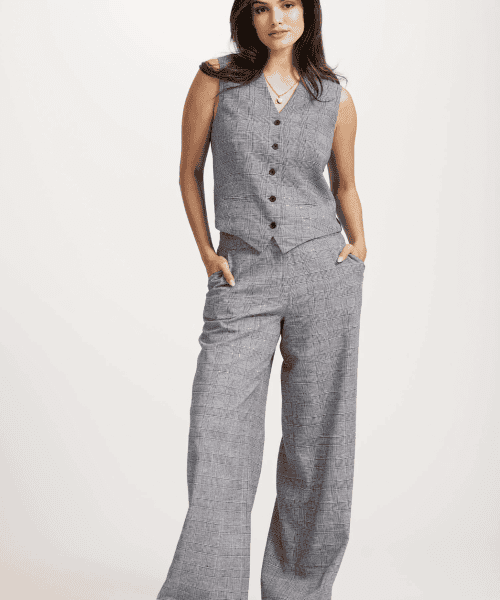 Alternative view of Sophia Tailored Check Waistcoat