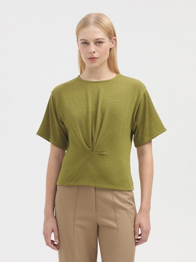 Alternative view of Gathered Short Sleeve Top