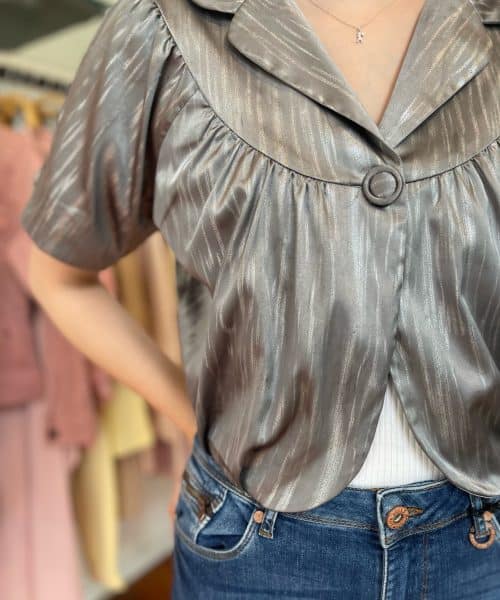 Alternative view of Grey Satin Look Jacket