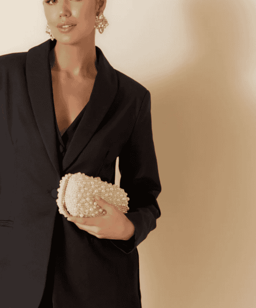 Alternative view of Pearl Galore Clutch