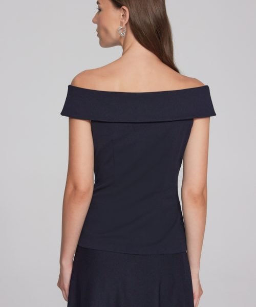 Alternative view of Scuba Crepe Off-the-Shoulder Top