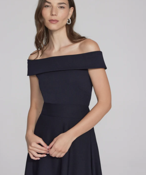 Scuba Crepe Off-the-Shoulder Top