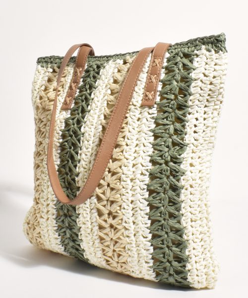Alternative view of Striped Weave Tote Bags