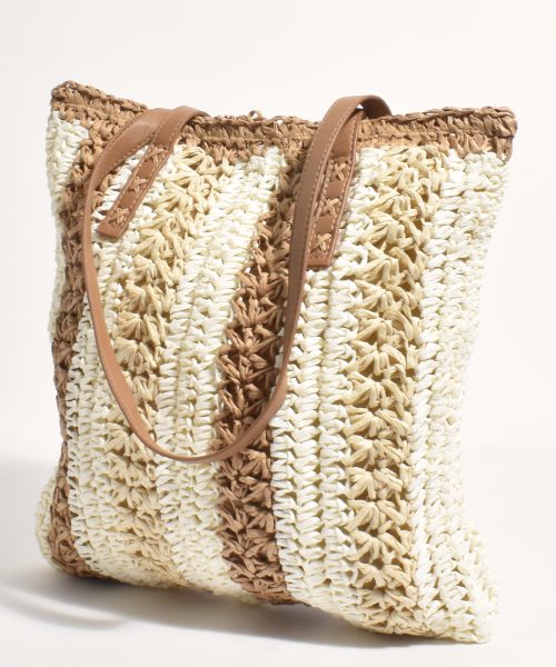 Striped Weave Tote Bags