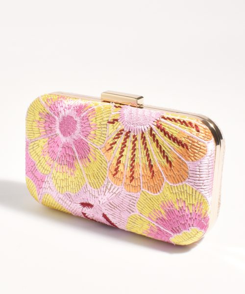 Calypso Floral Woven Clutch