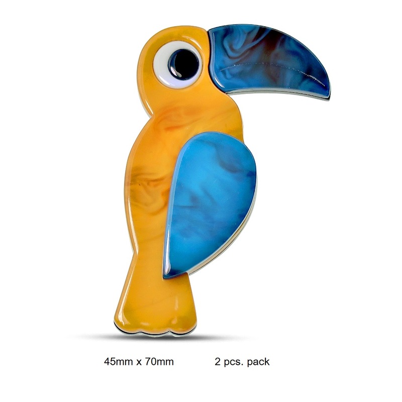 Toucan Bird Resin Brooch