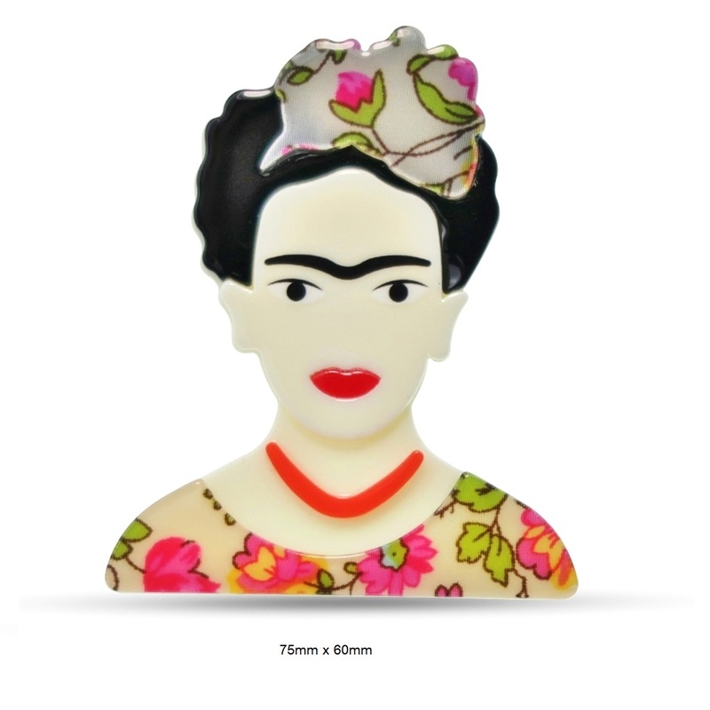 Frida Resin Brooch