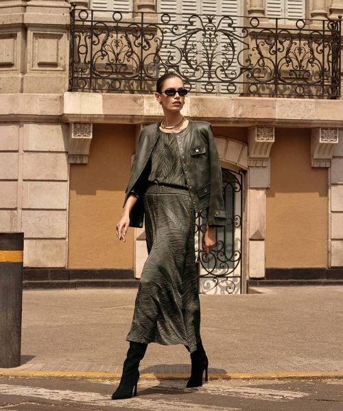 Abstract Flared Skirt