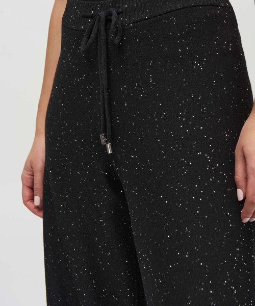 Sequined Knit Culotte Pants