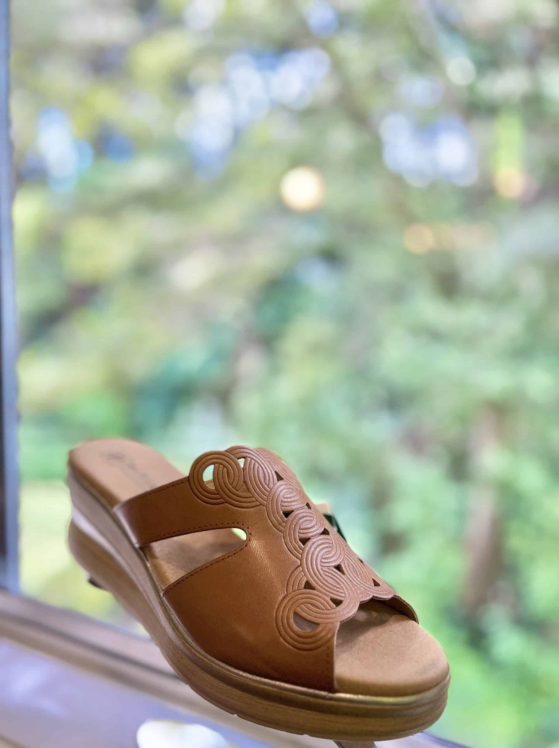 Brown Wedge Sandals - Image 2